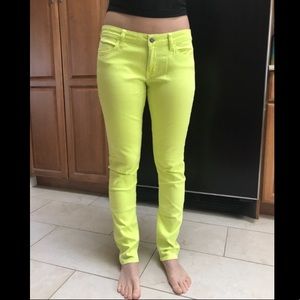 SOLD Arizona Jeans Super Skinny Rare Neon Yellow